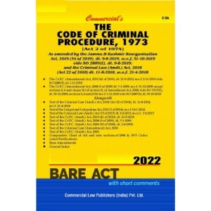 Commercial Law Publisher's The Code of Criminal Procedure, 1973 [CrPC] Bare Act 2022